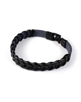 Черный плетеный браслет, изображение 3
