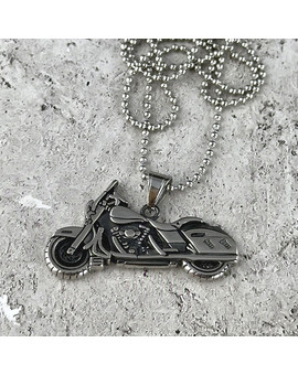 Кулон в виде мотоцикла из титановой стали, изображение 1