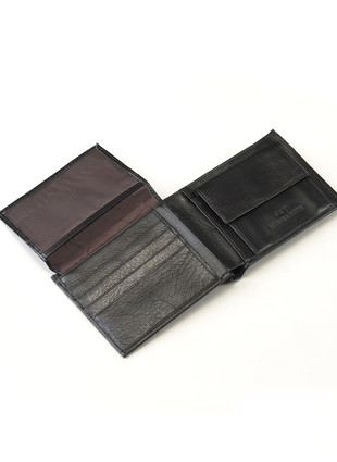 Черное портмоне из натуральной кожи, изображение 4