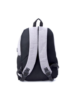 Рюкзак на молнии серый, изображение 3
